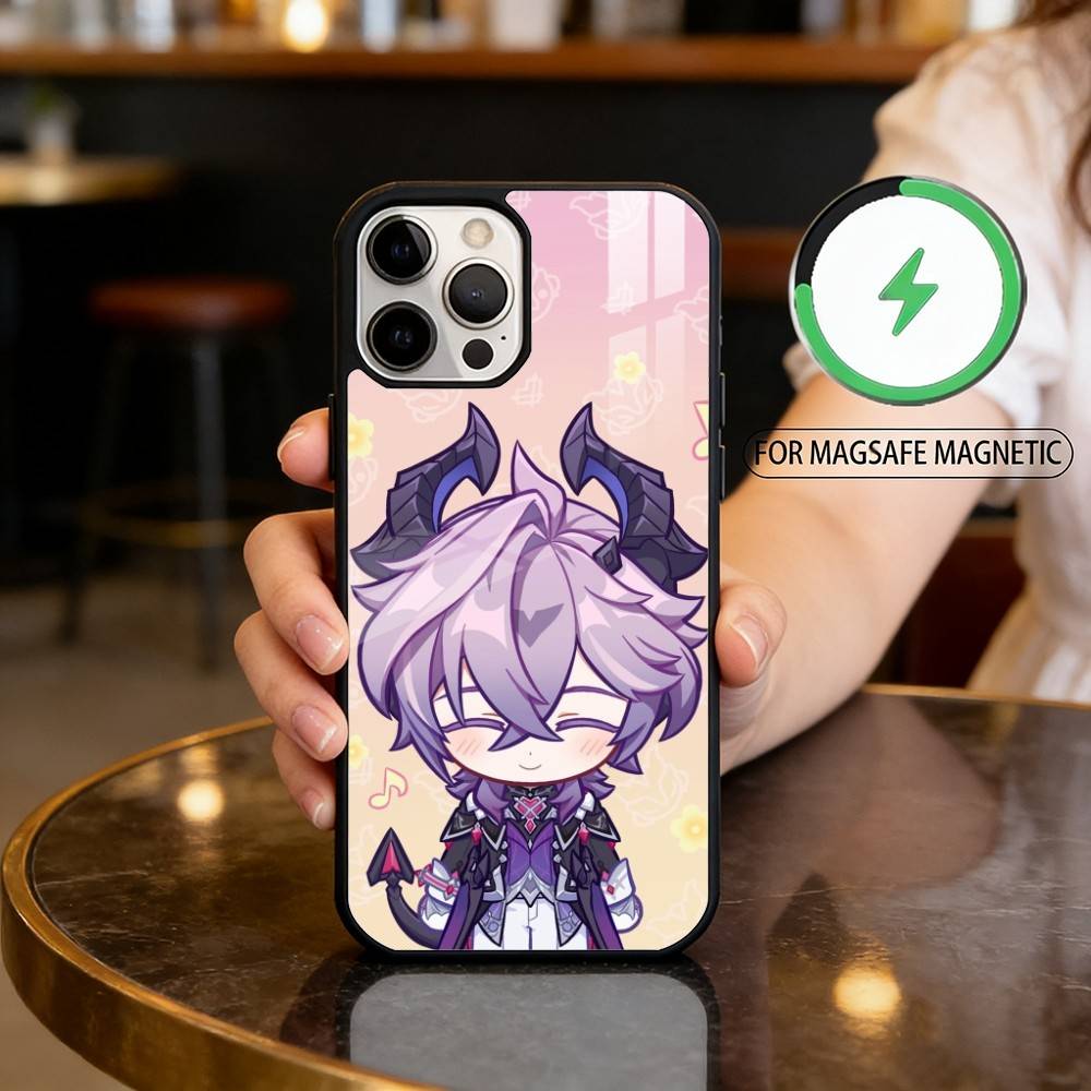 D-Durin Genshin Impact Magnetic For Magsafe Wireless Charging Phone Case For iPhone17,16,15,14,13,12,11 Plus,Pro Max