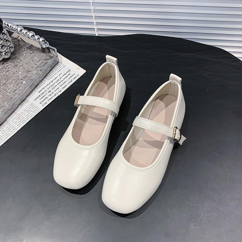 Fashion Shoes Woman 2025 Soft Sole Female Footwear All-Match Retro Comfortable Moccasin Dress Summer Flat Mary Janes Retro Daily Wear
