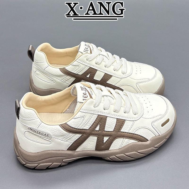 Leather platform women's children's shoes autumn new versatile lightweight casual sports shoes