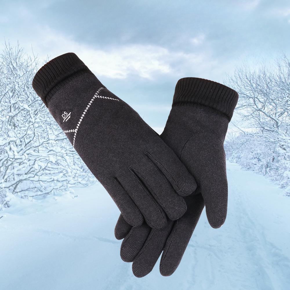 Warm Gloves for Women German Velvet Outdoor Sports Cycling Plus Velvet Thickened Windproof Winter Men Touch Screen Winter Gloves