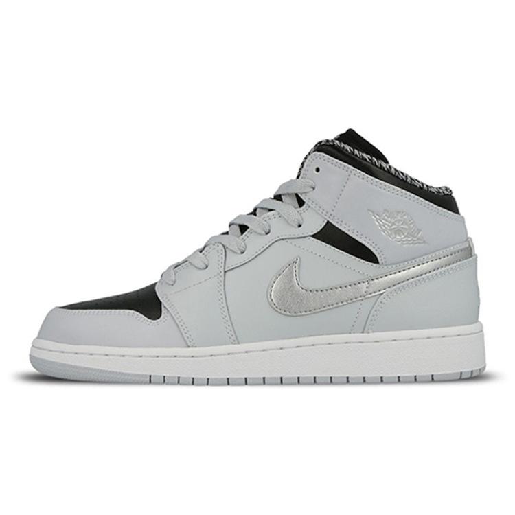 Jordan 1 Retro Mid GS Pure Platinum 554725-032 36 серебряный