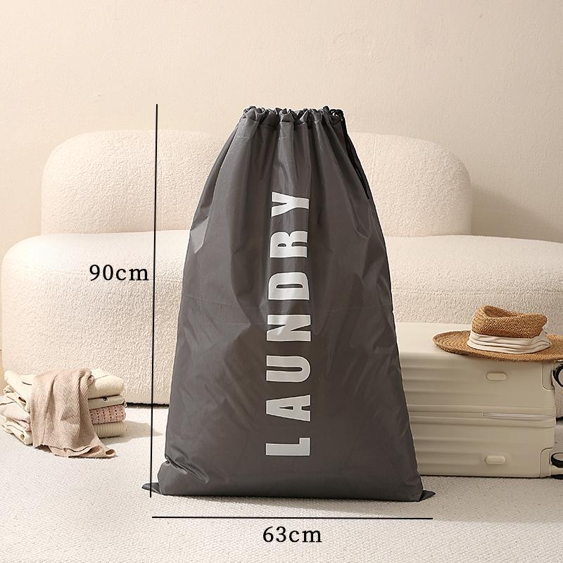 Portable Waterproof Travel Storage Bag - Multifunctional, Large Capacity Clothing & Sundries Organizer with Drawstring