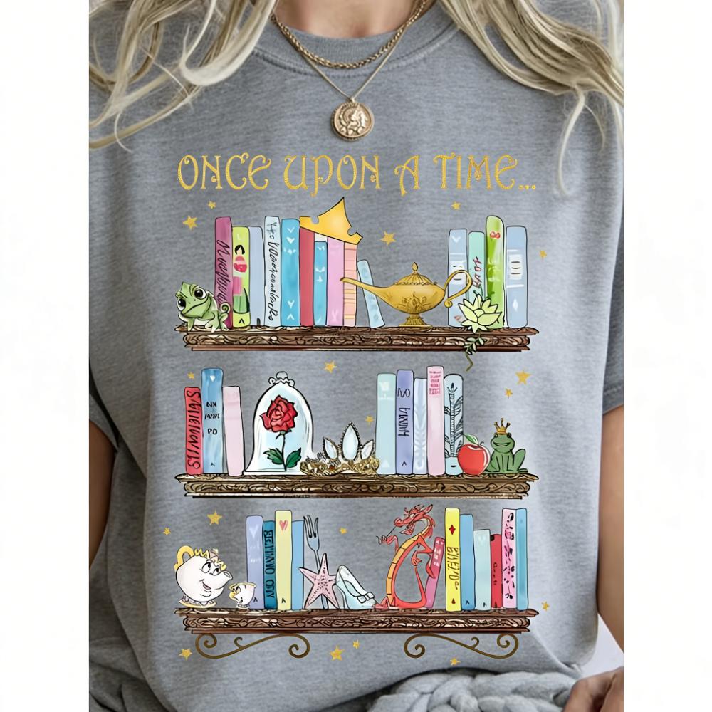 Women's Summer Short-sleeved T-shirt, Casual Loose Round Neck T-shirt
