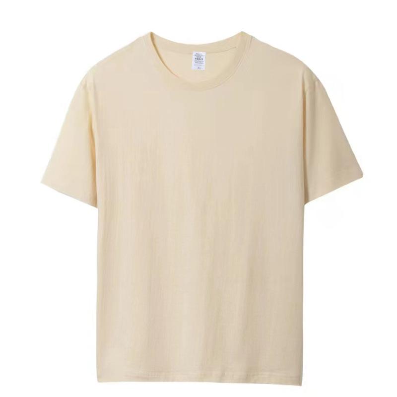 

Летняя футболка Хлопок Короткий рукав Модная Универсальная Свободная Американский ретро Высококлассный Топ XXXXL абрикосовый