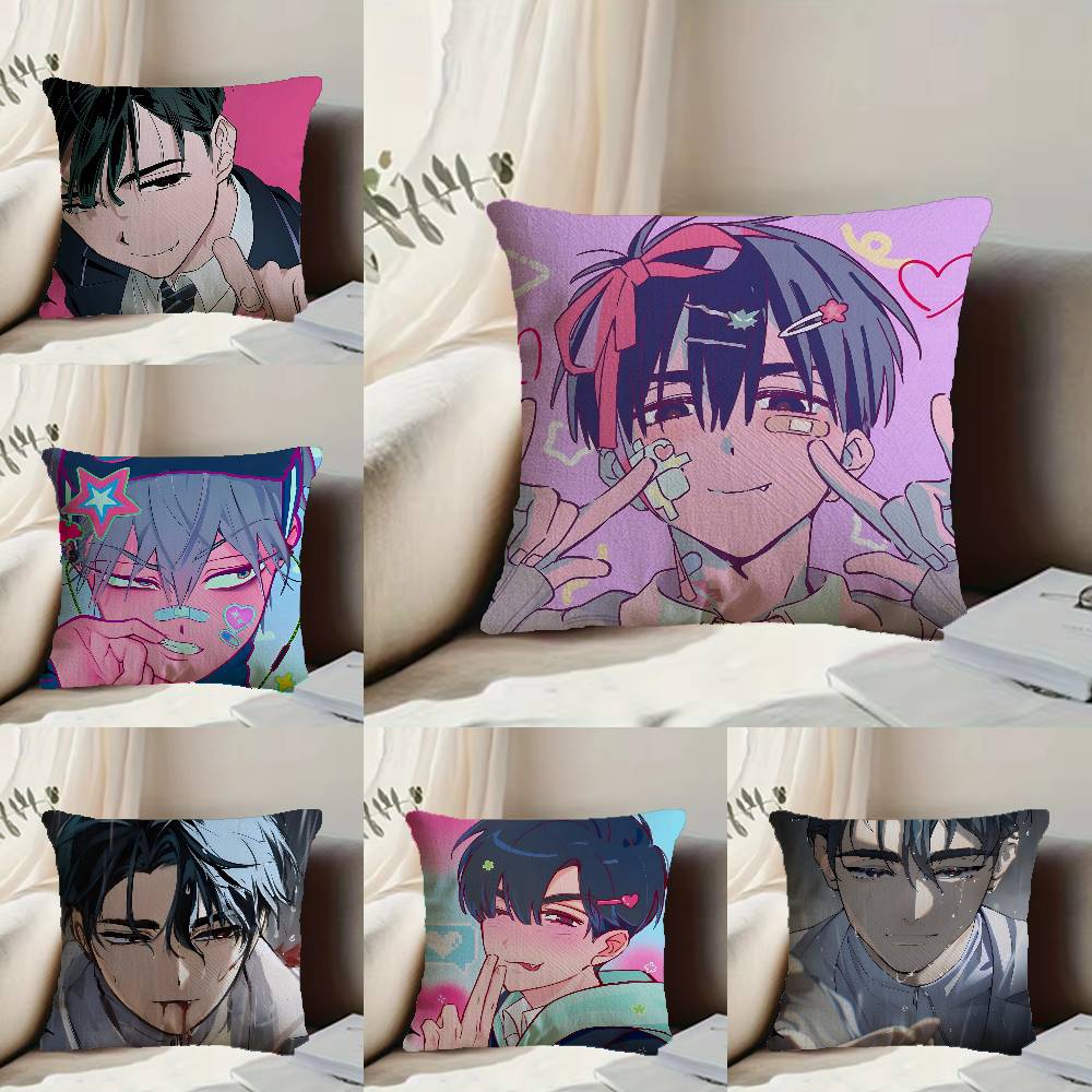 A-Alien S-Stage lvan Pillow Case Anti-dustmite Pillowcase Invisible zipper silky short plush Sofa cushion cover