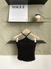 #Summer new pure desire wind halter neck vest female slim and thin one-piece chest pad versatile top