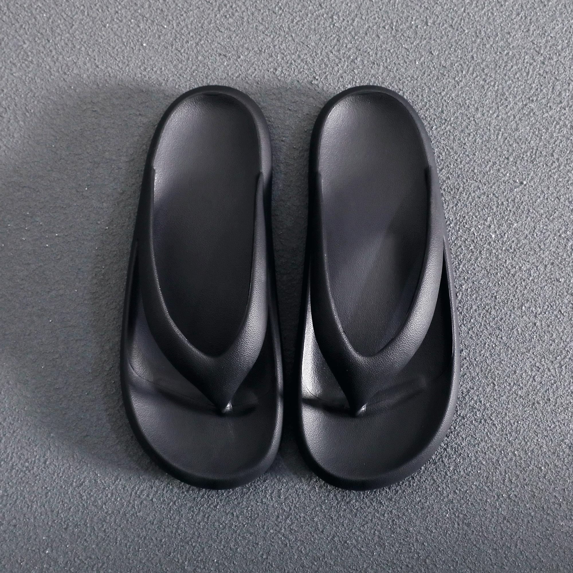 

Однотонные шлепанцы - Женская повседневная пляжная обувь - Легкие летние сандалии слипоны с дизайном между пальцами и дышащей стелькой 44-45