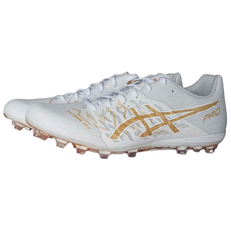 New ASICS DS LIGHT ACROS PRO 3 Soccer Shoes Unisex White Gold 1103A129-101