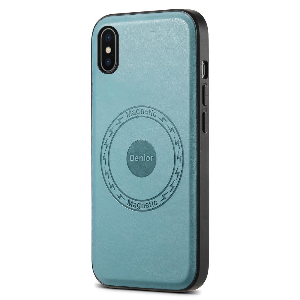 DENIOR For iPhone X/XS Case Compatible with MagSafe Cowhide Texture Shockproof Phone Cover