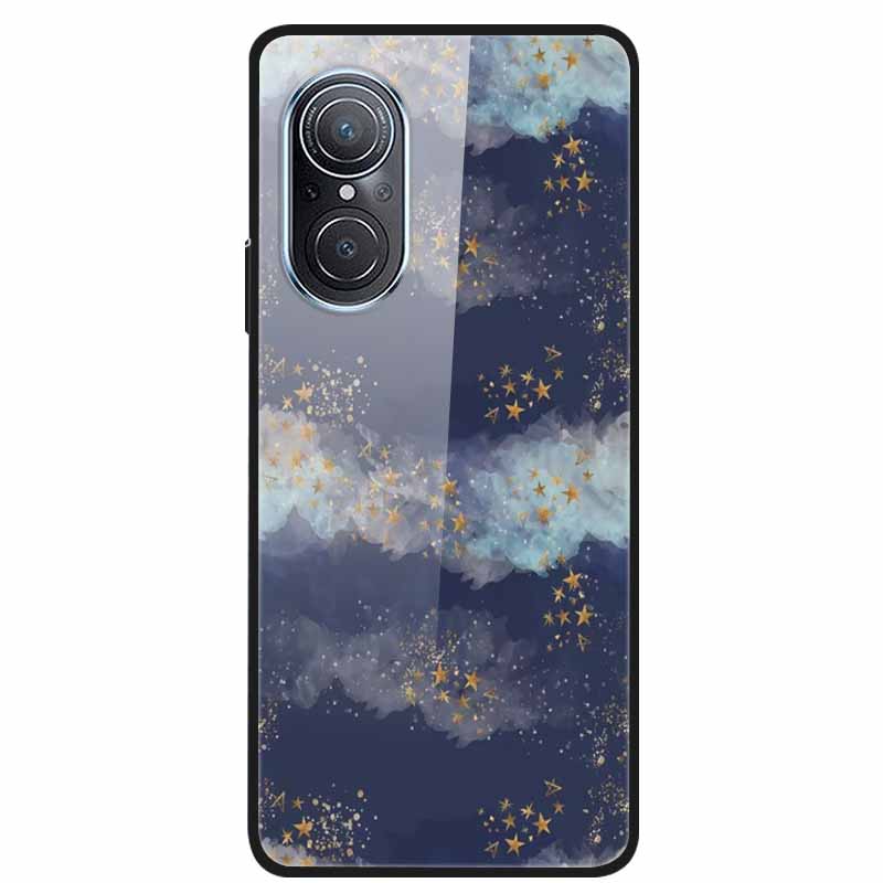 For Huawei Nova 9 10 Case Marble Tempered Glass Cover Hard Back Case For Huawei Nova9 10 SE Capa Nova10 Shockproof Funda Coque