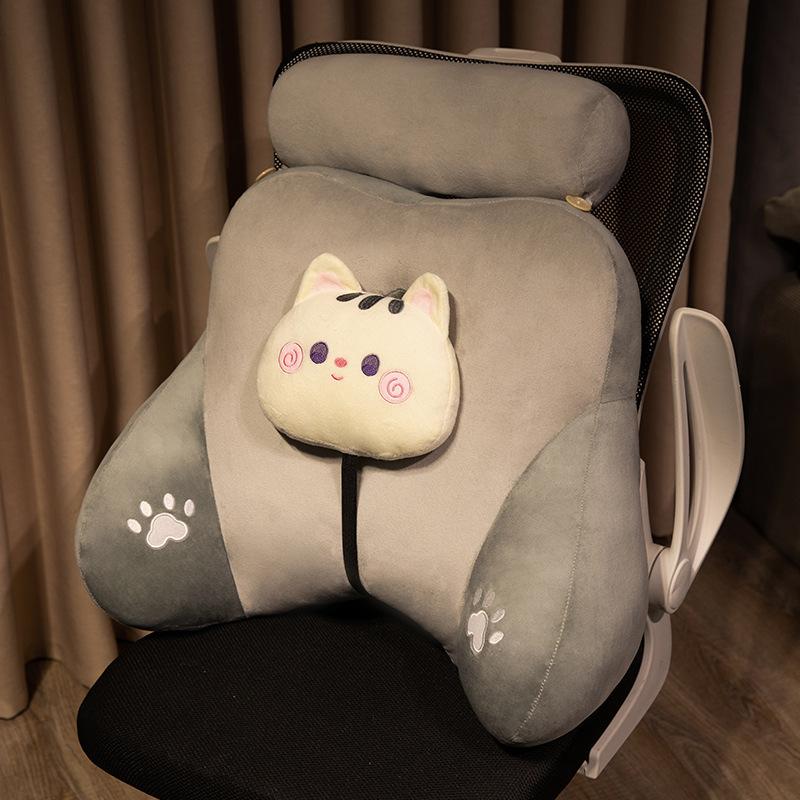 

Cartoon Animal Bumps Waist Rest Bedside Cute Pillow Office Waist Cushion Reading And Playing Mobile Phone Cushion Large Backrest 45*55cm 1.2KG