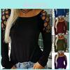 Plain Long Sleeve T Shirt With Embellished Rhinestones For Women Fashion