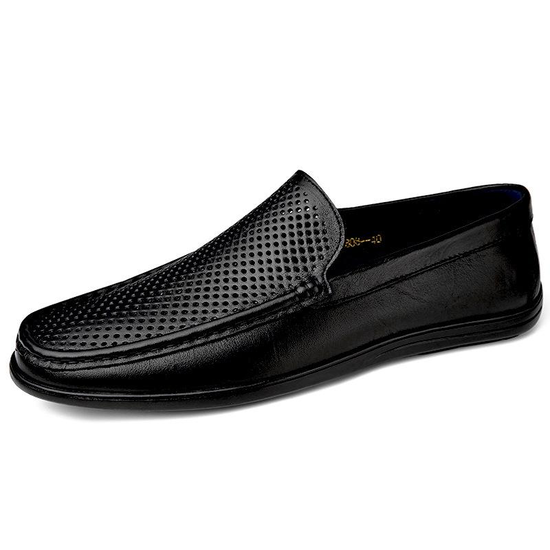 

Мужские повседневные лоферы слипоны - Мокасины из коровьей кожи на плоской подошве для весны/лета 43