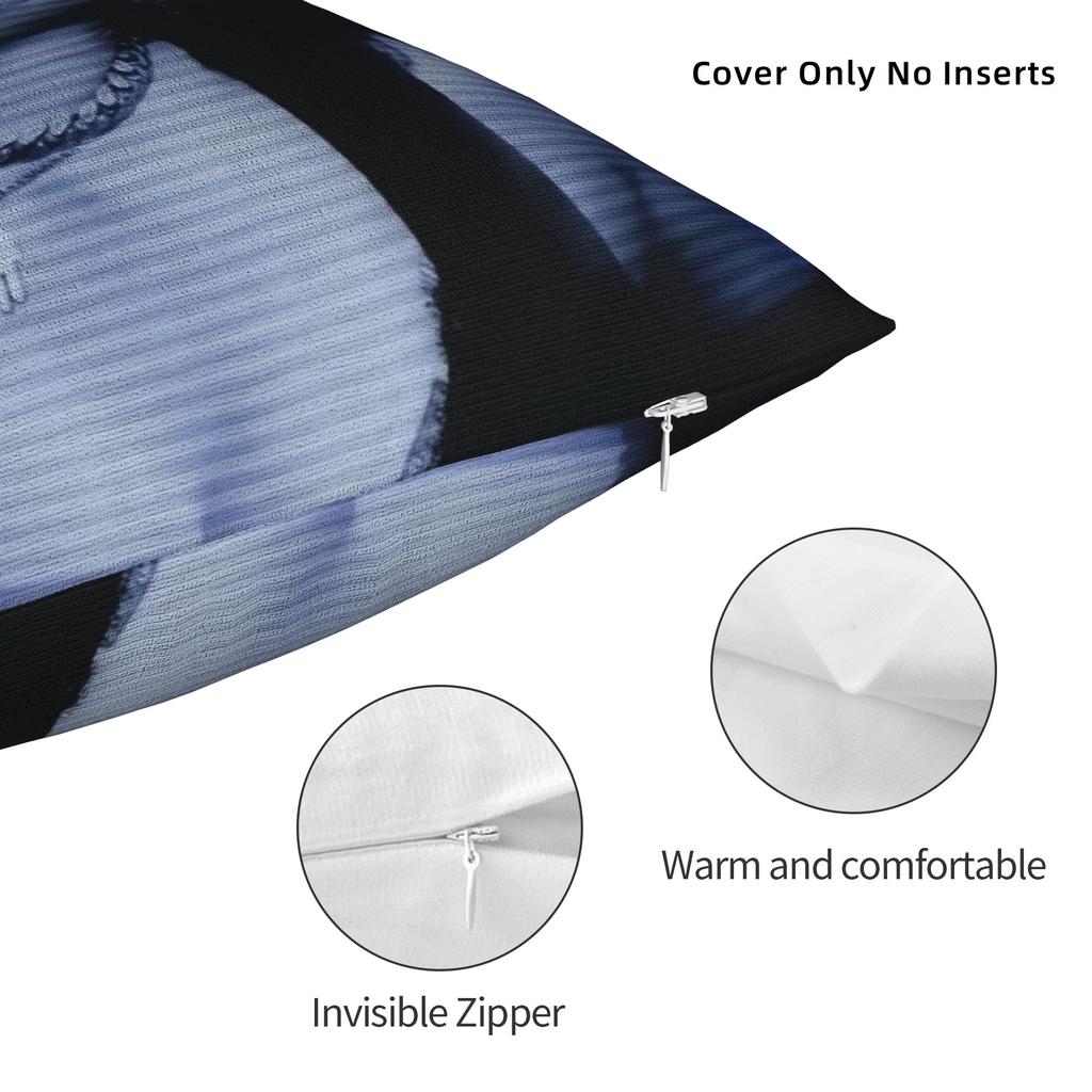 Billies Eilishs Pillowcase Double-Sided Printing Fabric Cushion Cover Decoration Throw Pillow Case Cover Home 45X45Cm