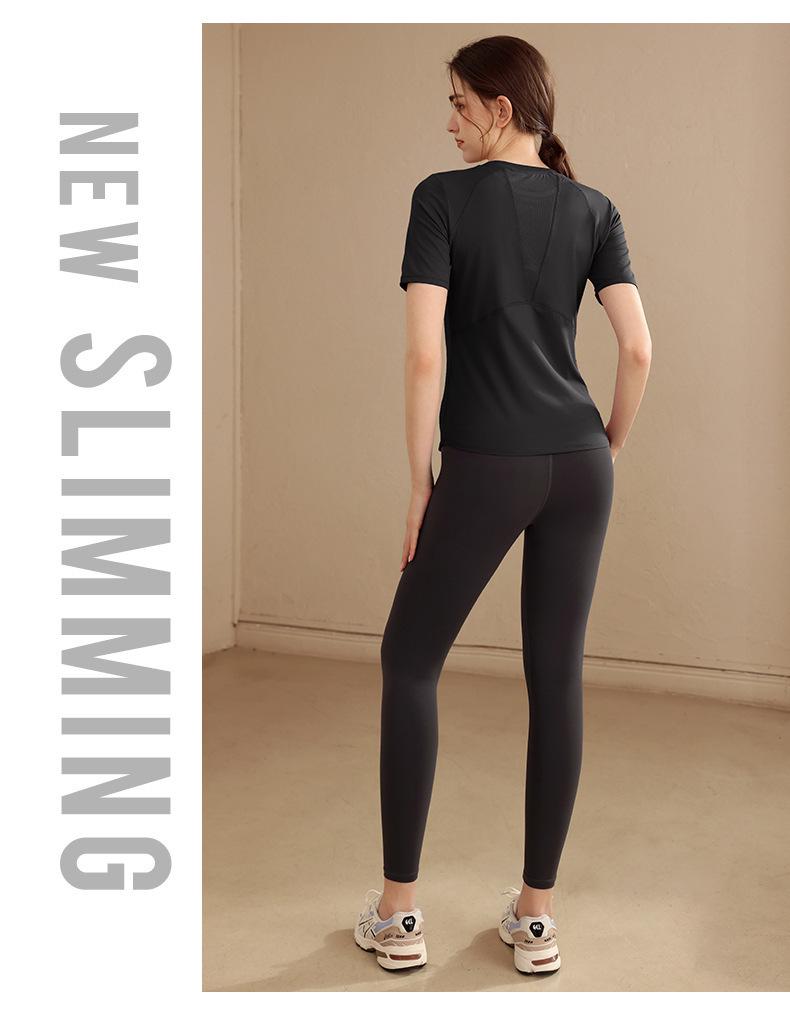 Women's Quick-Dry Mesh Yoga T-Shirt - Breathable, Sweat-Wicking Sport Top