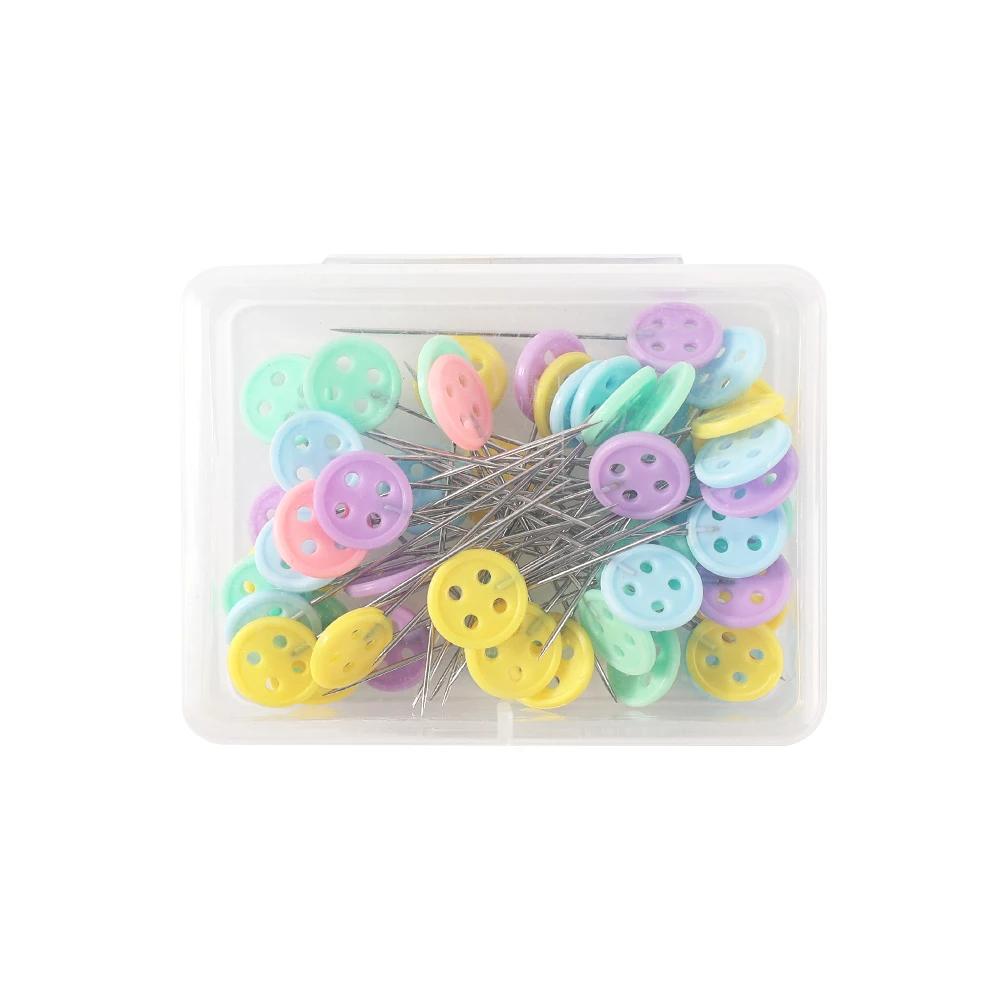 200/50PCS New Dressmaking Pins Embroidery Patchwork Tools Fixed Pin Button Pin Patchwork Pin for Home DIY Sewing Positioning