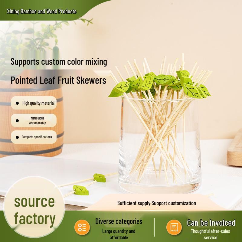 Custom Disposable Bamboo Fruit Skewers - Creative Dessert Art