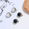 European American Fashion Copper Ear Clip with Pearls - Non-Pierced, Elegant Women's Earrings