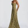 French Lace Cami Dress With Geometric Pattern For Casual Summer Vacation