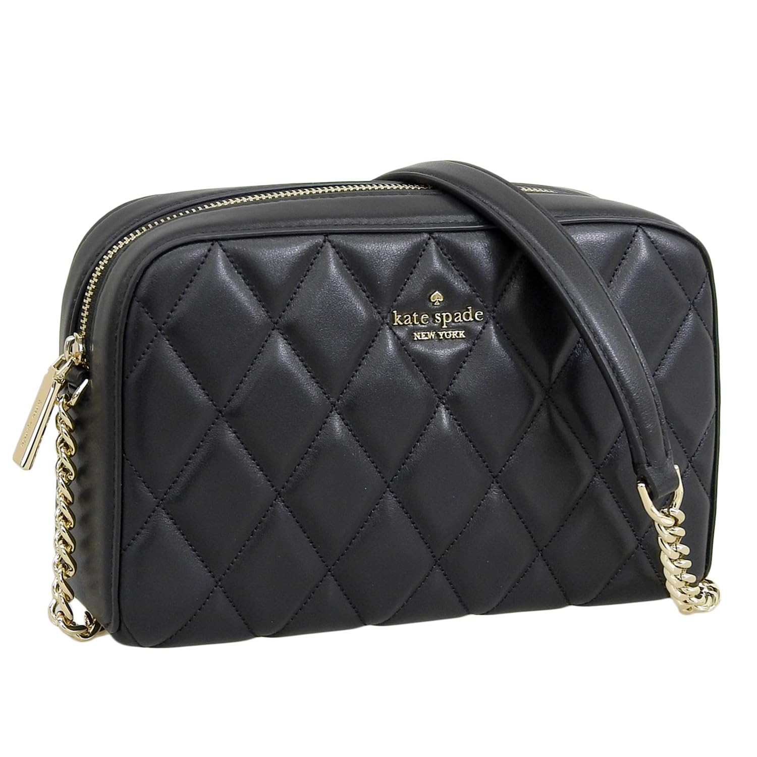 Kate Spade Women s Shoulder Bag, Outlet Brand Leather Black Carry Mini Camera Bag, KG425 001, Kate Spade [Used]