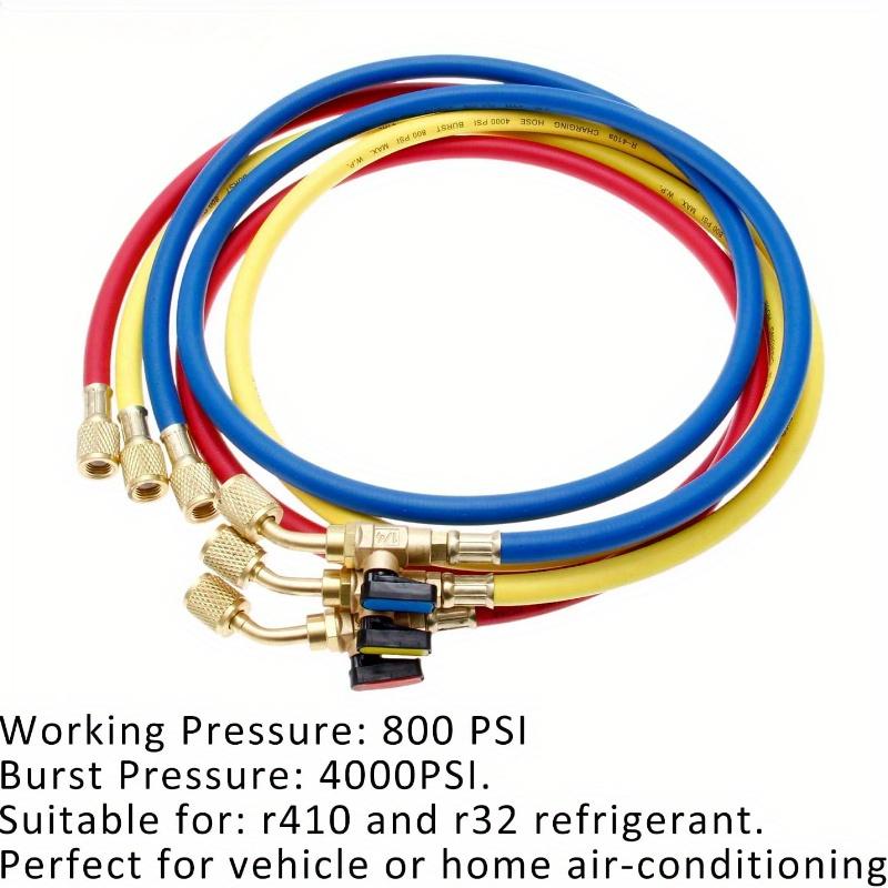 R134A Air Conditioner Refrigerant Charging Hose with Ball Valves for R410A R12 R22 R502 R404 Refrigerant Charging Hoses Tools