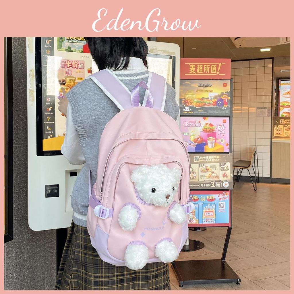 Bear Little Student Schoolbag Large Capacity Backpack Outdoor Leisure Travel Bag