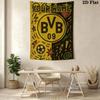 Custom Name Borussia Dortmund Wall Tapestry Aesthetic Wall Hanging Printed Fabric Blanket Decorative Tapestries for Bedroom Living Room Home Decor