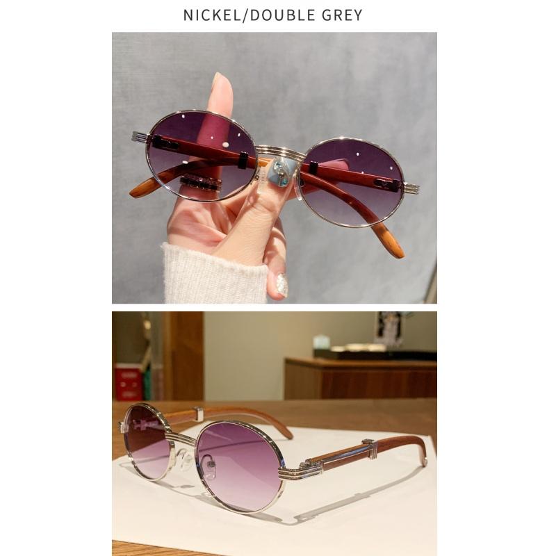 Ladies' sunglasses, men's and women's retro oval small frame sunglasses