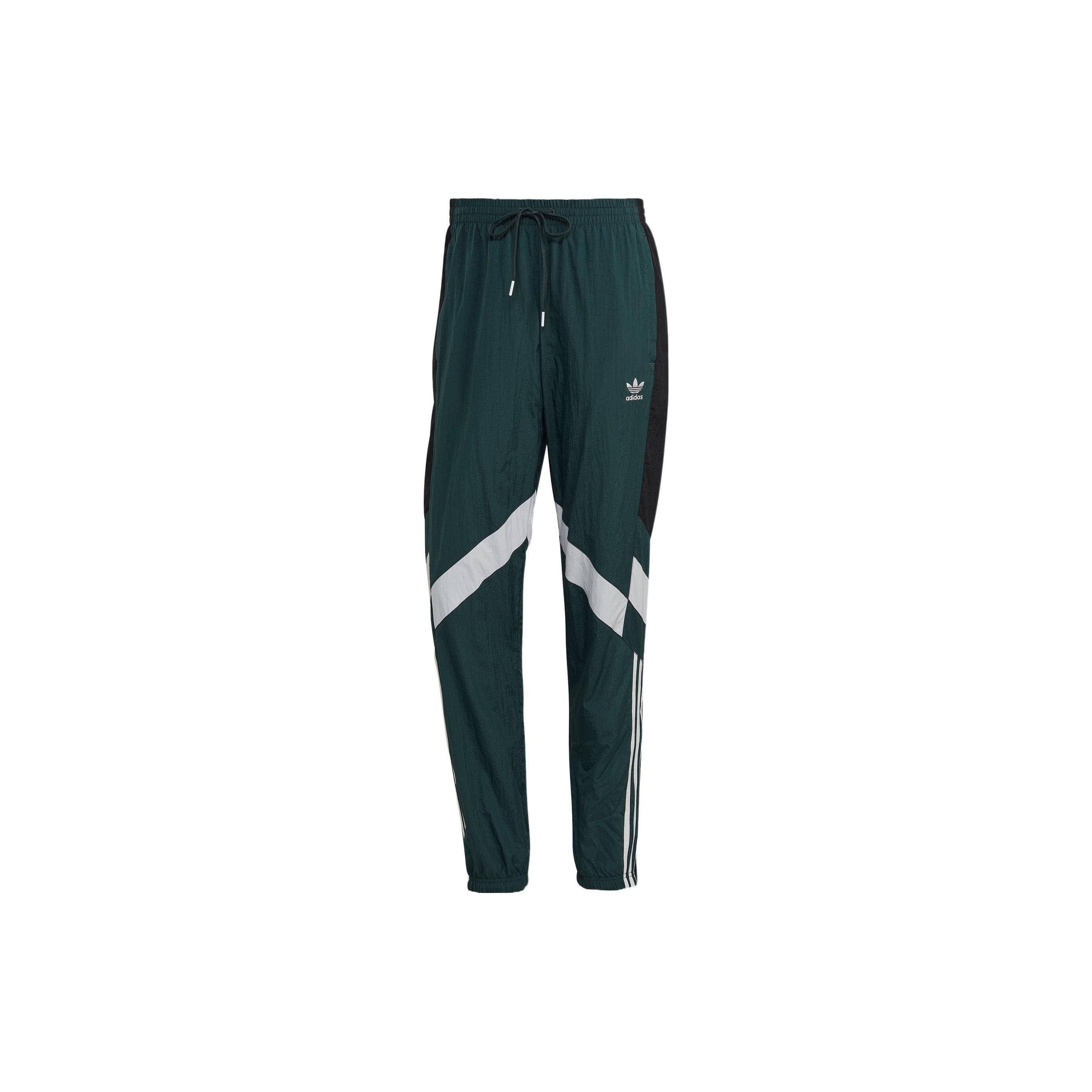 Men s adidas originals Woven Tp Logo Printing Elastic Waistband Drawstring Sports Pants/Trousers/Joggers Green HK7324 S