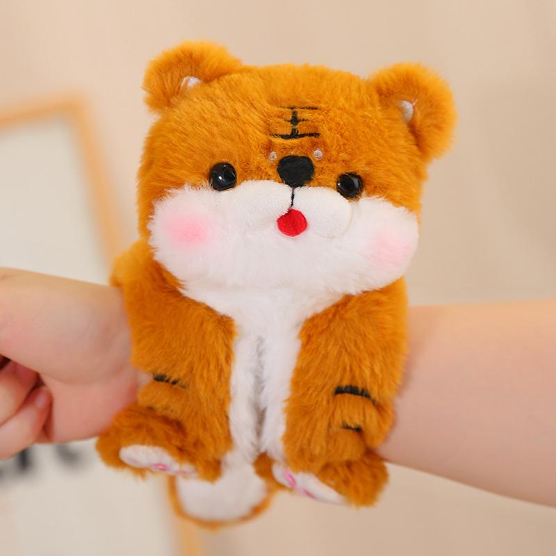 Kawaii Capybara Animal Slap Snap Wrap Wristband Plush Hand Ring Bracelet Cute Gift for Birthday Party