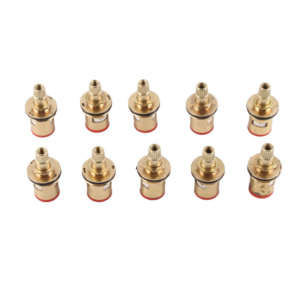 10Pcs Faucet Valve Core Brass Valve Ceramic Stem Faucet Water Tap Accessory Kit for Kitchen