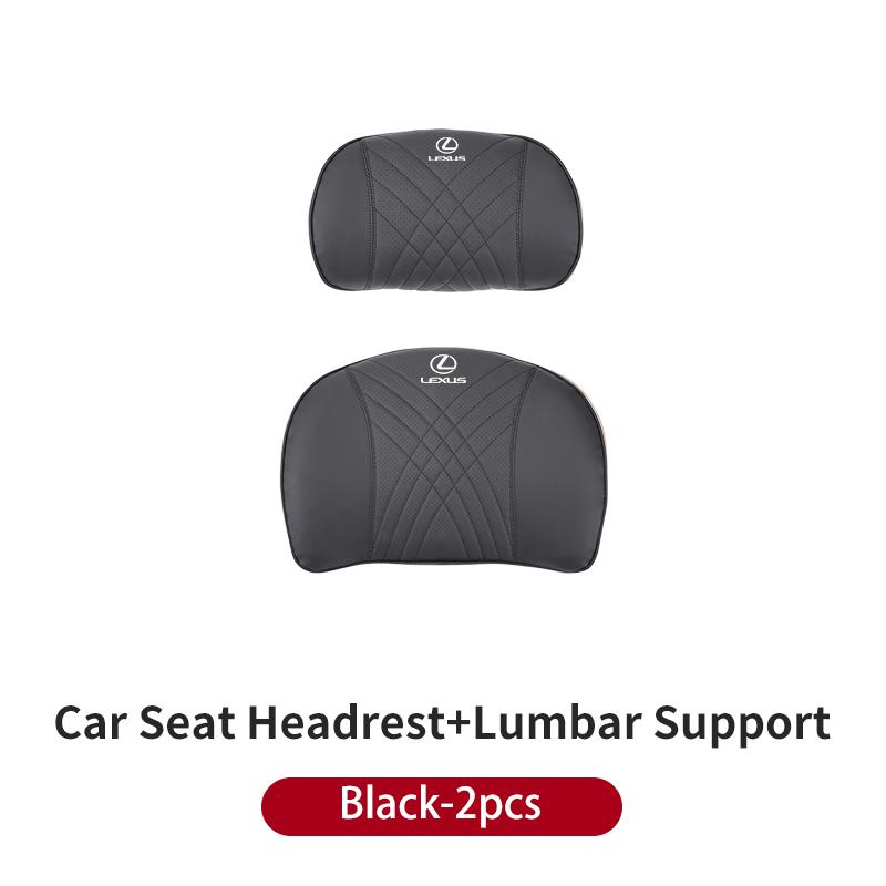 CKU5 Car Seat Headrest Lumbar Support Neck Pillow Cushion Backrest For Lexus CT200h ES250 ES300h IS250 IS200 GS300 GS460 GX470
