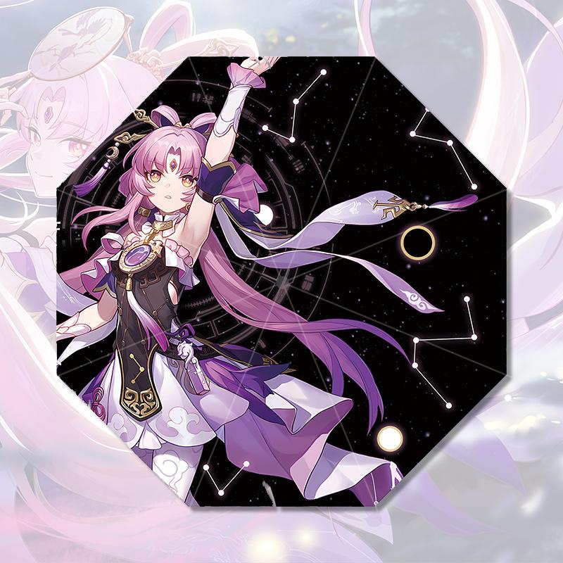 

Аниме-зонт Honkai Starrail Ткань из полиэфирного волокна и клей с черным покрытием Style C