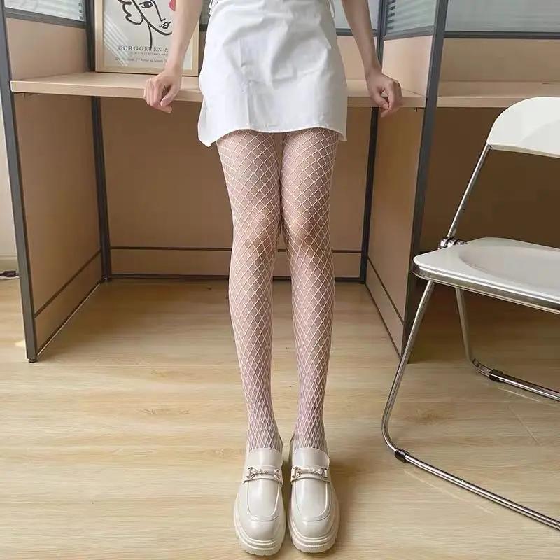 Summer Lolita Fishnet Body Stockings Fish Net Sexy Pantyhose Mesh Nylon Tights Lingerie Skin Jk Cosplay Anime Socks