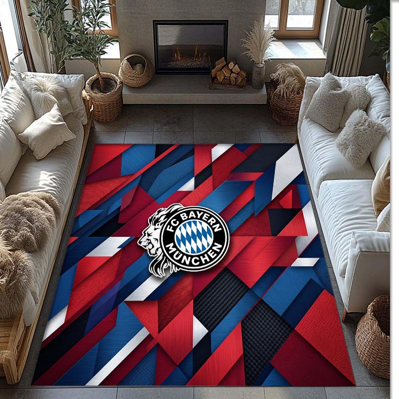 Bayern Munich Printed Flannel Area Rug Non Slip Soft Polyester Floor Carpet Indoor Decor Mat for Bedroom Living Room Sofa Game Room Home Decoration