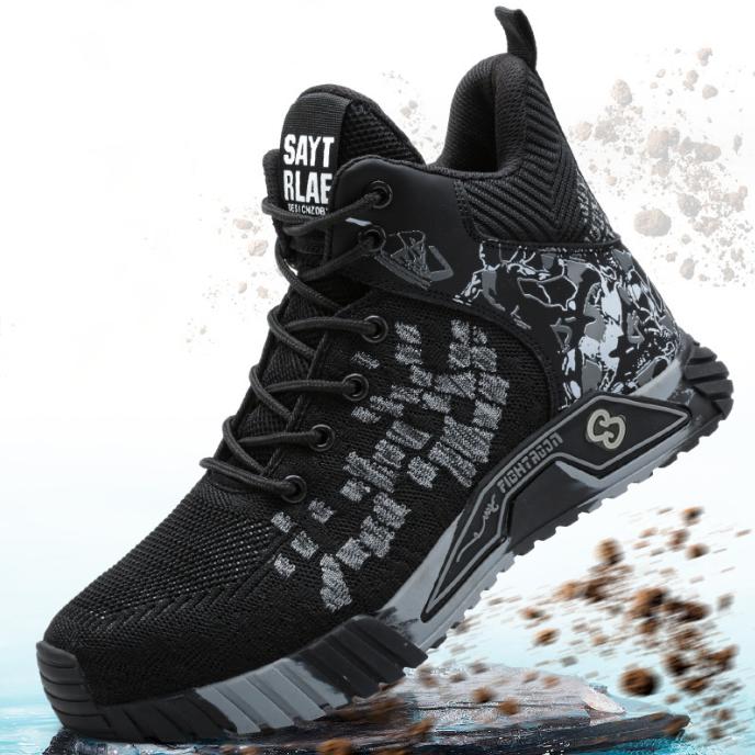 Pracovní bezpečnostní boty Muži Pracovní boty Bezpečnostní obuv s ocelovou špičkou Pánské lehké Nezničitelné boty Pracovní tenisky proti propíchnutí Pánské