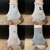 4 Pairs of Female Spring and Summer New Solid Color Embroidery Lace Cute Animal Sport Tube Cotton Socks