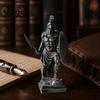 Décoration d'Intérieur Gothique Moderne Statue de Guerrier Spartiate Imprimée en 3D, Figurine de Soldat Grec Vintage pour Bureau Sculpture de Bureau Stable Décoration de Bureau, Noir Mat