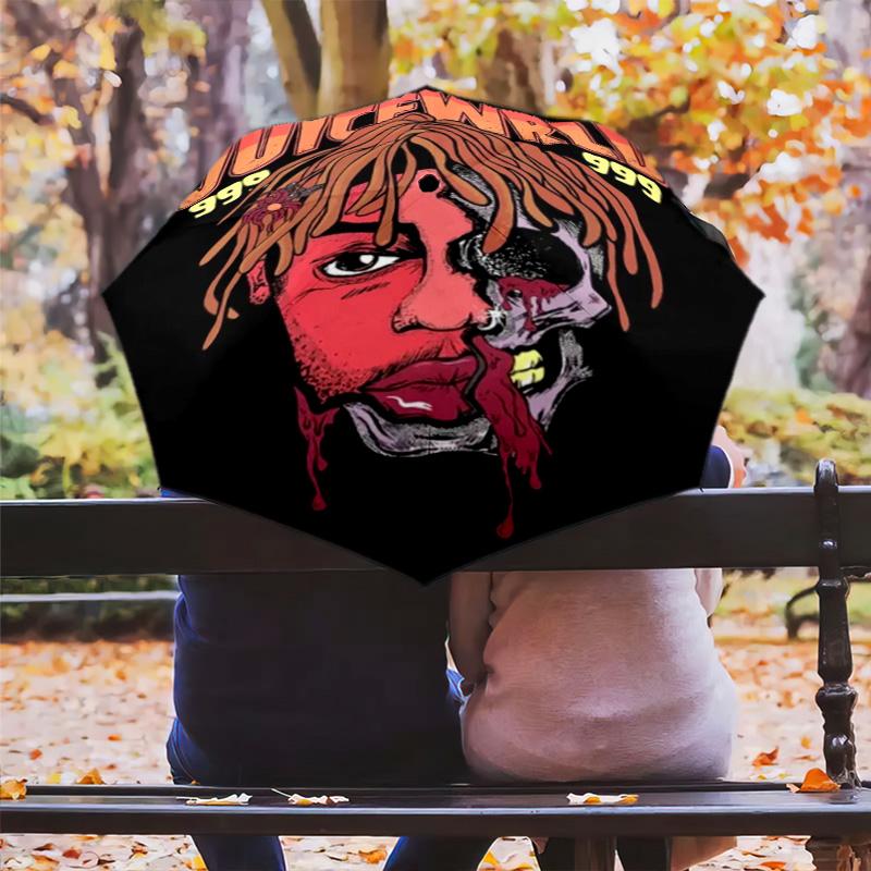 Juice Wrld: Legacy Emotion Music Folding umbrella Portable 8 paraphenoid bones Three folds Umbrella travel