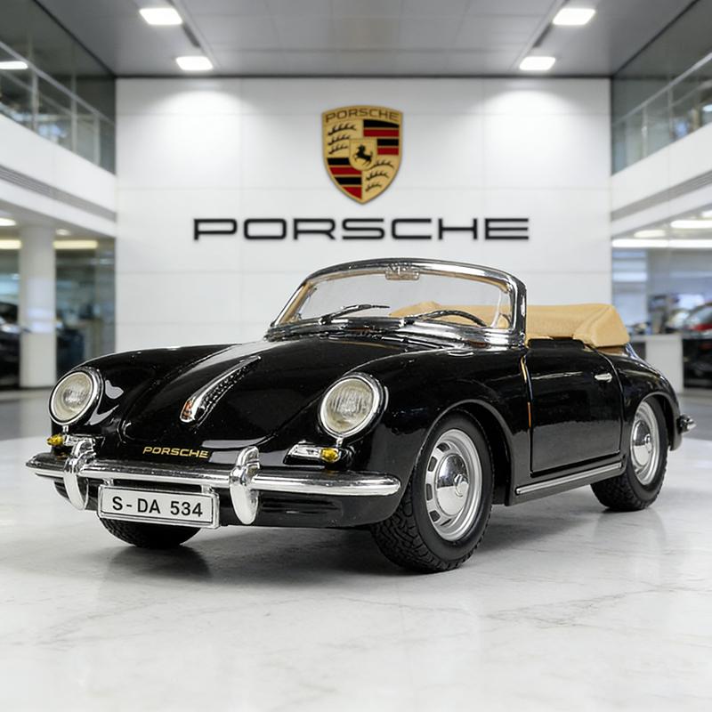 Ббураго 1:24 Porsche 356B КАБРИОЛЕТ 1961 Литой Автомобиль Металлические Модели и Игрушечные Транспортные Средства Модель Автомобиля Масштабная Модель Автомобиля Для Детей чёрный