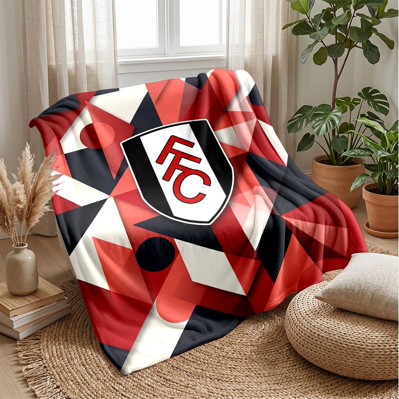 Fulham Football Print Flannel Blanket, Soft Warm Lightweight Throw Blanket for Sofa Bed Camping