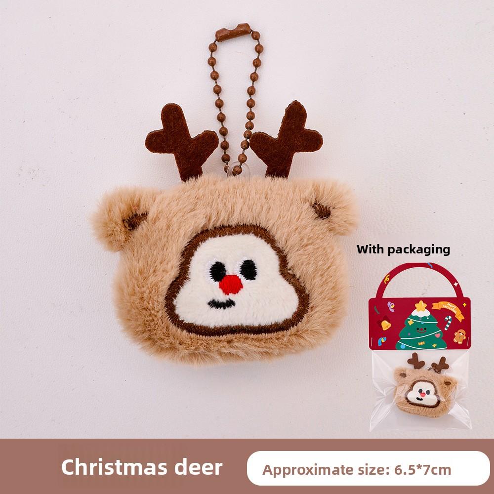 Chaveiros de Pelúcia de Natal, Sacolas Fofas de Papai Noel, Pingentes Decorativos, Bonecas Natalinas Femininas e Pequenos Presentes