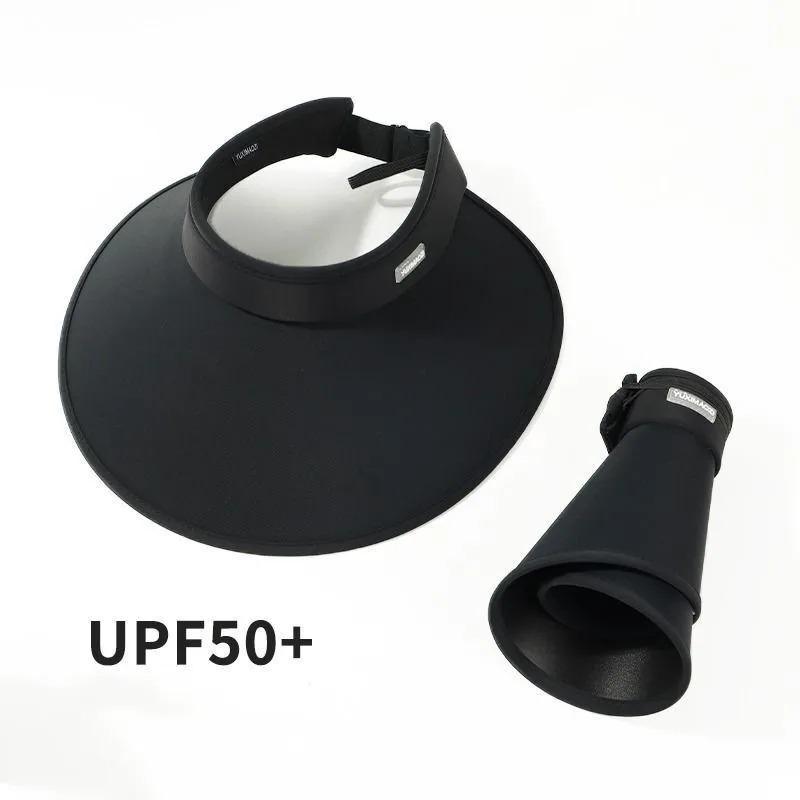 New Summer Women's Hat Ice Silk Large Brim Sun Block Hat UV Protection All Tide Visor Hat Empty Sun Hat