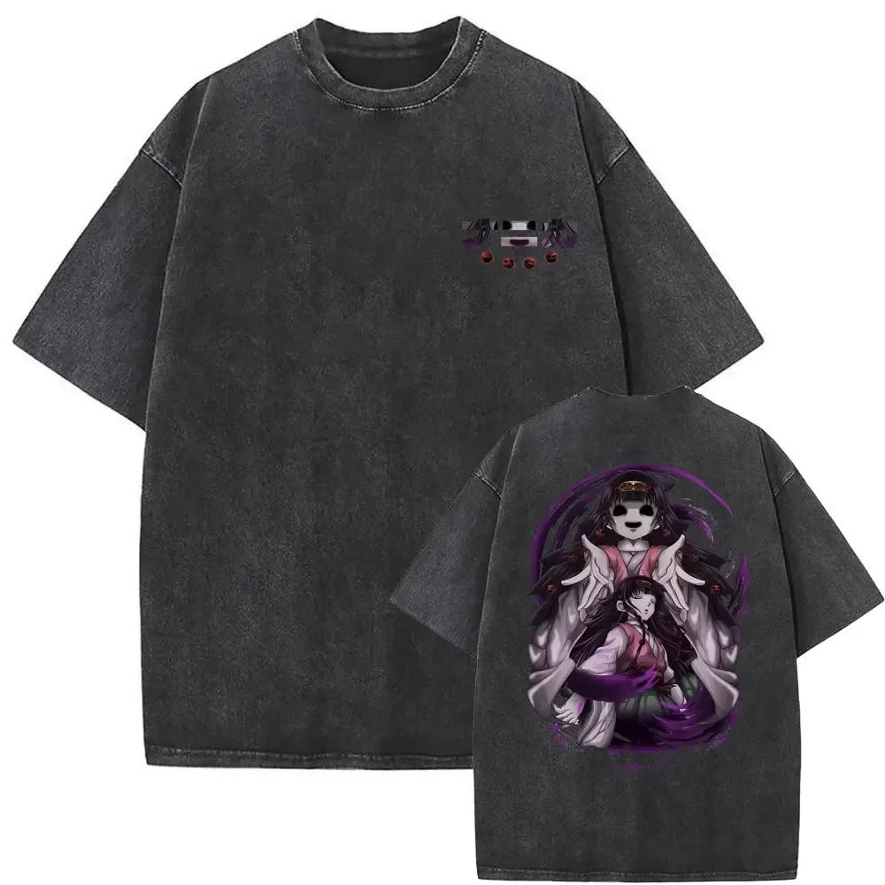 Killua Zoldyck Hunter X Hunter Graphic T-shirt Harajuku Washed T-shirts Men Women Cotton Casual Oversized Short Sleeve T Shirts