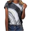 2026 New Summer Temperament Women's Sunrise Printed Women's T-shirt Round Neck Short Sleeve Street Casual Daily Basic Tops