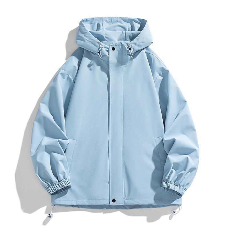 American Solid Color Jacket for Men's Spring New Trendy Loose Versatile Sports Jacket