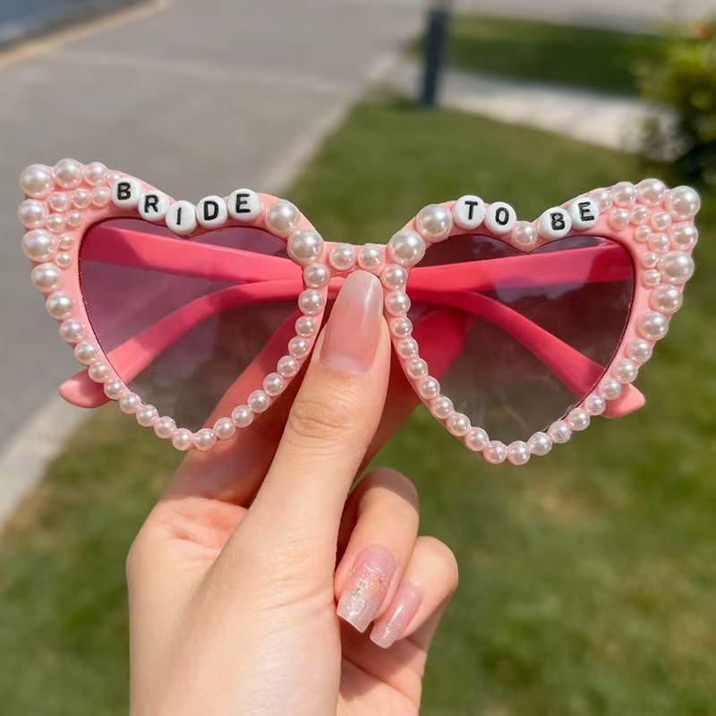 Heart-Shaped Pearl Sunglasses for Men & Women - Fashion Party Shades 2026