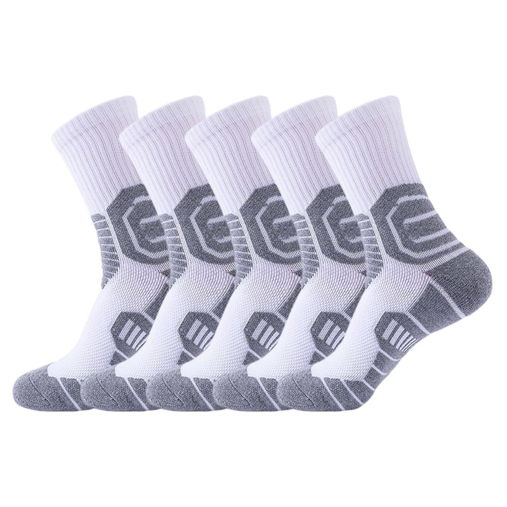 Men's Stretchy, Comfortable, Breathable Sports Socks Set Of 5 Pairs
