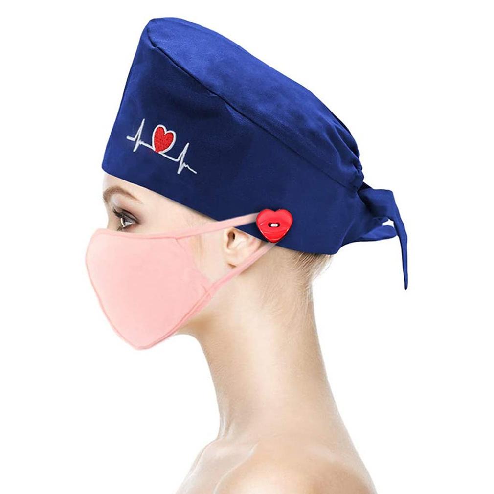 Men Women Staff Dust Hat Surgical Nurse Doctor Cap Floral Print Cotton Round Cap Men Women Staff Dust Hat Surgical Nurse Doctor Cap Floral Print Cotton Round Cap