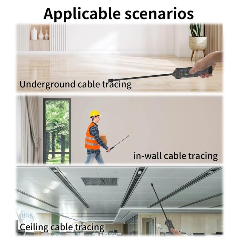 Multifunction Advanced Cable Detector Line Finder With 3.7V Batteries For Finding Concealed Wire In Wall And Underground